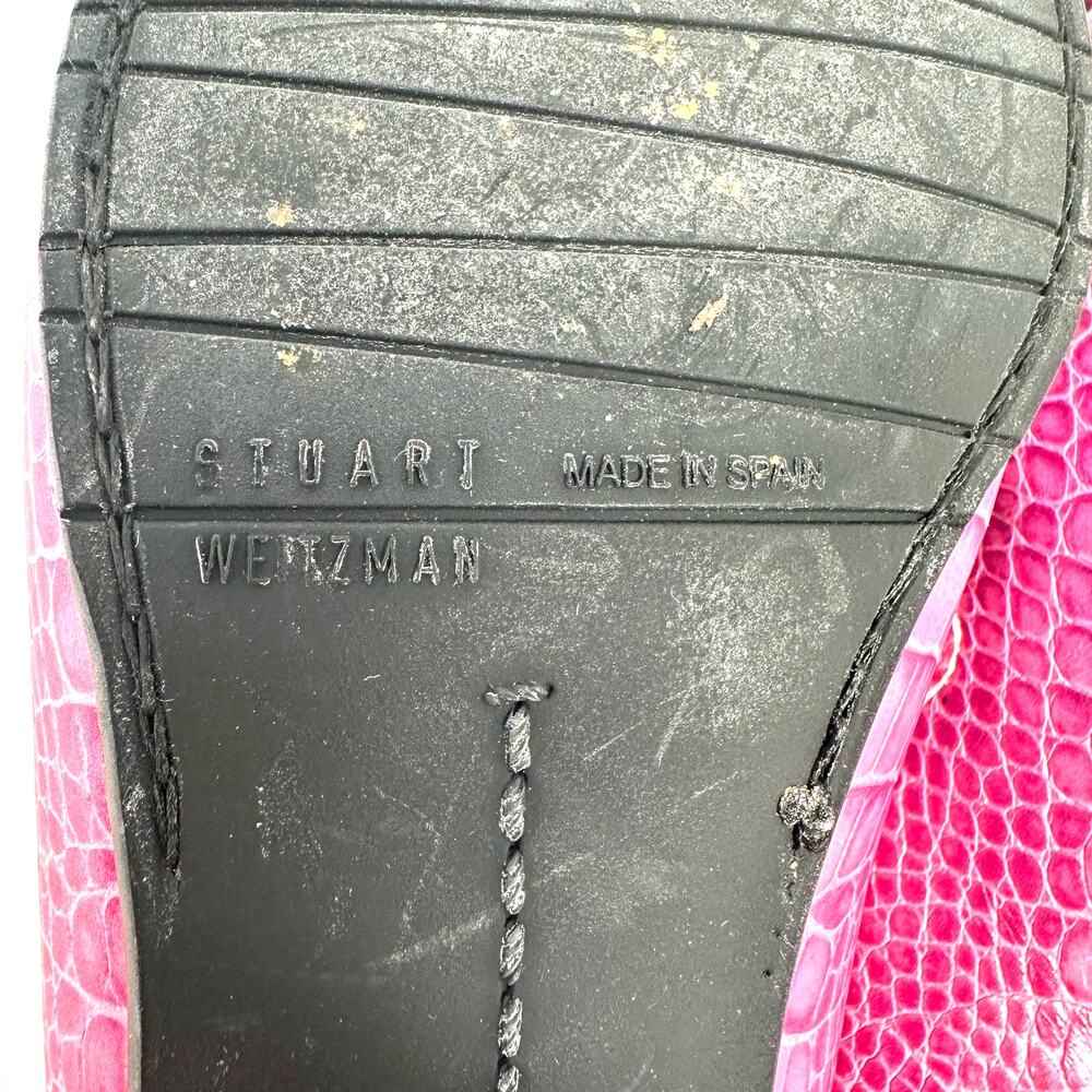 Stuart Weitzman Size 9 Clog Pink Open Back Loafer… - image 8